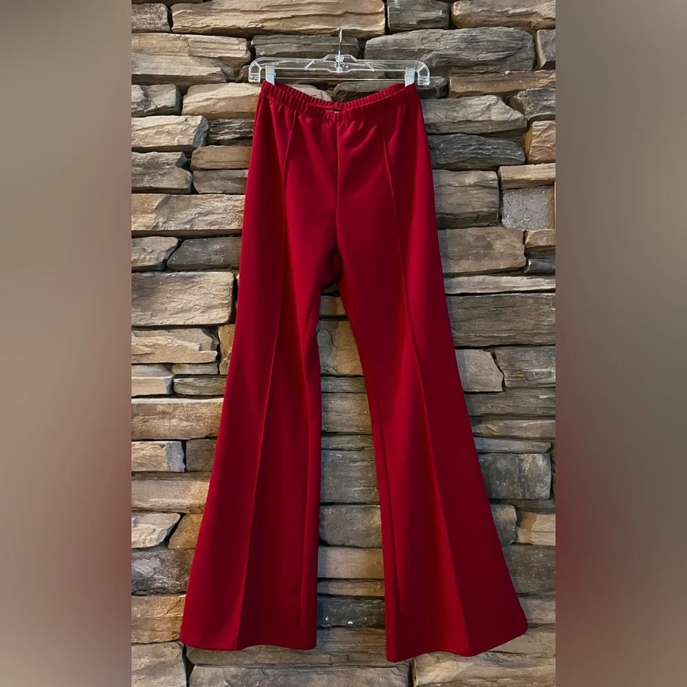 SHEIN Essnce Solid Color Casual Fashion Flared Pants Size M - Picture 2 of 9